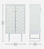 Anstett Tall Metal Cabinet In White Colour