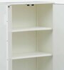 Anstett Tall Metal Cabinet In White Colour
