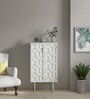 Anstett Tall Metal Cabinet In White Colour