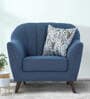 Urban Living Antalya Fabric 1 Seater Sofa in Blue Colour