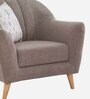 Antalya Fabric 1 Seater Sofa in Light Brown Colour