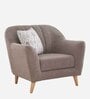 Antalya Fabric 1 Seater Sofa in Light Brown Colour