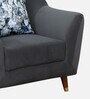Antalya Velvet 1 Seater Sofa in Graphite Grey Colour