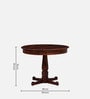 Antara Sheesham Wood 4 Seater Round Dining Set in Scratch Resistant Honey Oak Finish