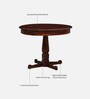 Antara Sheesham Wood 4 Seater Round Dining Set in Scratch Resistant Honey Oak Finish