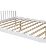 Farmhouse Pine Wood Trundle Bunk Bed in White