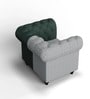 Anthem Ginger Fabric Accent Chair in Green and Grey Colour