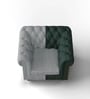 Anthem Ginger Fabric Accent Chair in Green and Grey Colour