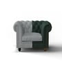 Anthem Ginger Fabric Accent Chair in Green and Grey Colour