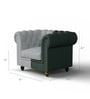 Anthem Ginger Fabric Accent Chair in Green and Grey Colour