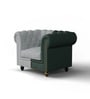 Anthem Ginger Fabric Accent Chair in Green and Grey Colour