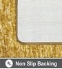 Anti Gold Microfibre 16x24 Inches Fluffy Bath Mat Set Of 2