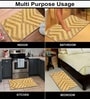 Anti Gold Polyester 16x24 Inches Fluffy Bath Mat