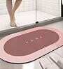 Peach Slogan 22x14 Inches Waterproof Bath Mat