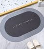 Grey Slogan 22x14 Inches Waterproof Bath Mat