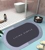 Grey Slogan 22x14 Inches Waterproof Bath Mat