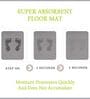 Grey Slogan 22x14 Inches Waterproof Bath Mat