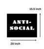 Anti-Social Black Mild Steel Wall Art