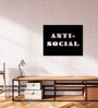 Anti-Social Black Mild Steel Wall Art