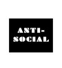 Anti-Social Black Mild Steel Wall Art