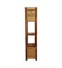 Antilia Brown Wooden Shelf Floor Lamp with brown base