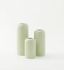 Antique (Set of 3) Ceramic Flower Vase (Light Green)