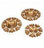 Antique (Set of 3) Gold Decorative Urli (Gold)