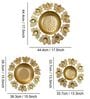 Antique (Set of 3) Gold Decorative Urli (Gold)
