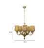 Antique 5 Lamp Metal Chandelier