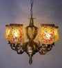 Antique 5 Lamp Metal Chandelier