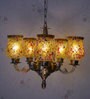 Antique 5 Lamp Metal Chandelier