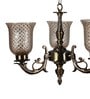 Erika Antique Brass Glass Shaded Chandelier