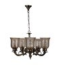 Marsden Antique Brass Glass Shaded Chandelier