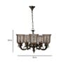 Marsden Antique Brass Glass Shaded Chandelier
