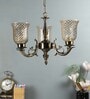 Erika Antique Brass Glass Shaded Chandelier