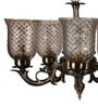 Marsden Antique Brass Glass Shaded Chandelier