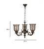 Erika Antique Brass Glass Shaded Chandelier