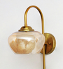 Antique Amber Stylish Curved Wall Light
