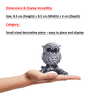 Antique Black and White Owl Figurines 3.4 Inch