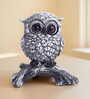 Antique Black and White Owl Figurines 3.4 Inch