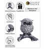 Antique Black and White Owl Figurines 3.4 Inch