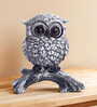 Antique Black and White Owl Figurines 3.4 Inch