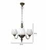 Antique Brass Aluminium Shaded Chandelier