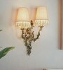Antique Brass European Wall Sconce with Jute Tassel Shades