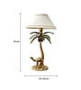 Antique Brass Finish Metal Design Tropical Oasis Camel Palm Tree|Table Lamp