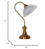 Antique Brass finished Retro Reading Lamp with Fluted Glass Bowl Shade