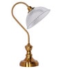 Antique Brass finished Retro Reading Lamp with Fluted Glass Bowl Shade
