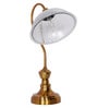 Antique Brass finished Retro Reading Lamp with Fluted Glass Bowl Shade