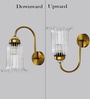 Antique Brass Fluted Glass Wall Sconce