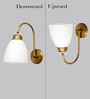 Antique Brass Frosted Glass Wall Light